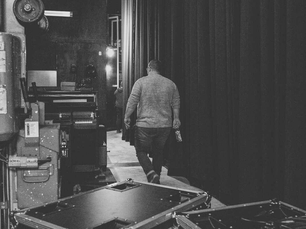 film set behind scenes