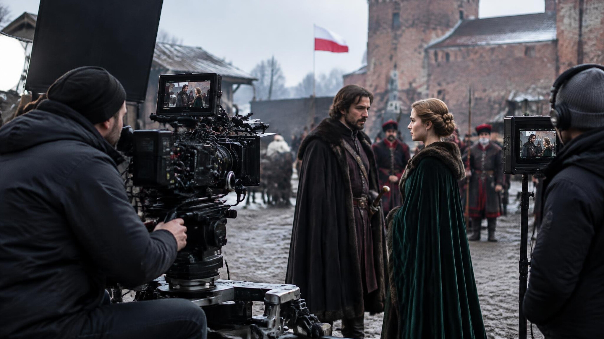 polish film set behind scenes